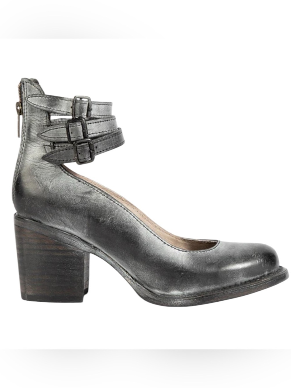 Freebird by Steven Black Leather Wrap-Strap Ankle Booties